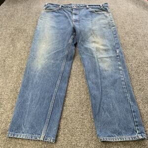 Vintage Levi's 506 Orange Tab Denim Jeans Made in USA Straight Mens Size 40x30